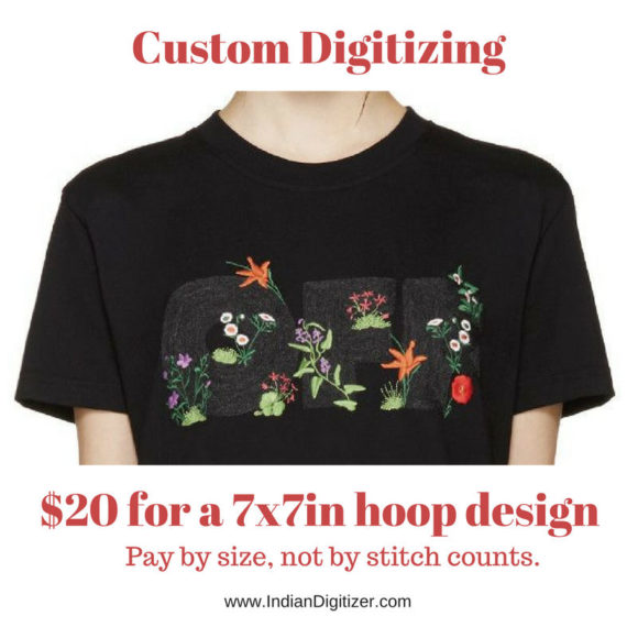 Custom Embroidery Digitizing Indian Digitizer Embroidery Digitizing