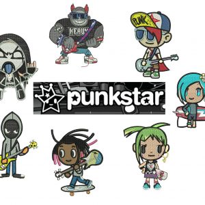50% off on Tokidoki machine embroidery designs - 7 individual characters for 4in hoop size - resizable with a free software - Set 2 of 5.