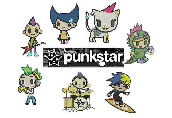 50% off on Tokidoki machine embroidery designs - 7 individual characters for 4in hoop size - resizable with a free software - Set 3 of 5.