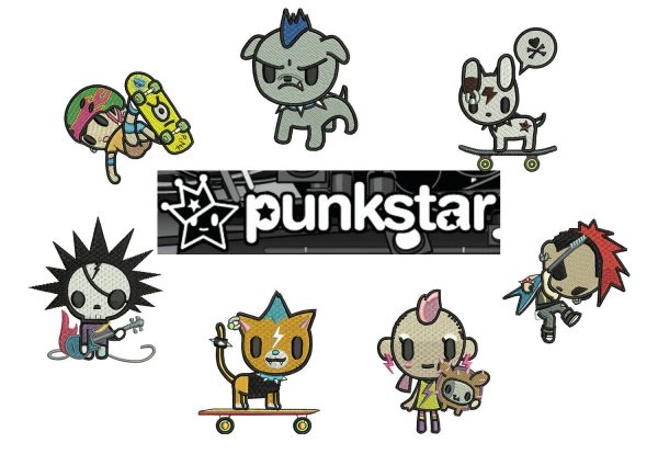 50% off on Tokidoki machine embroidery designs - 7 individual characters for 4in hoop size - resizable with a free software - Set 4 of 5.