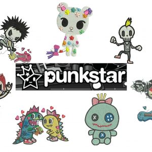 50% off on Tokidoki machine embroidery designs - 7 individual characters for 4in hoop size - resizable with a free software - Set 5 of 5.