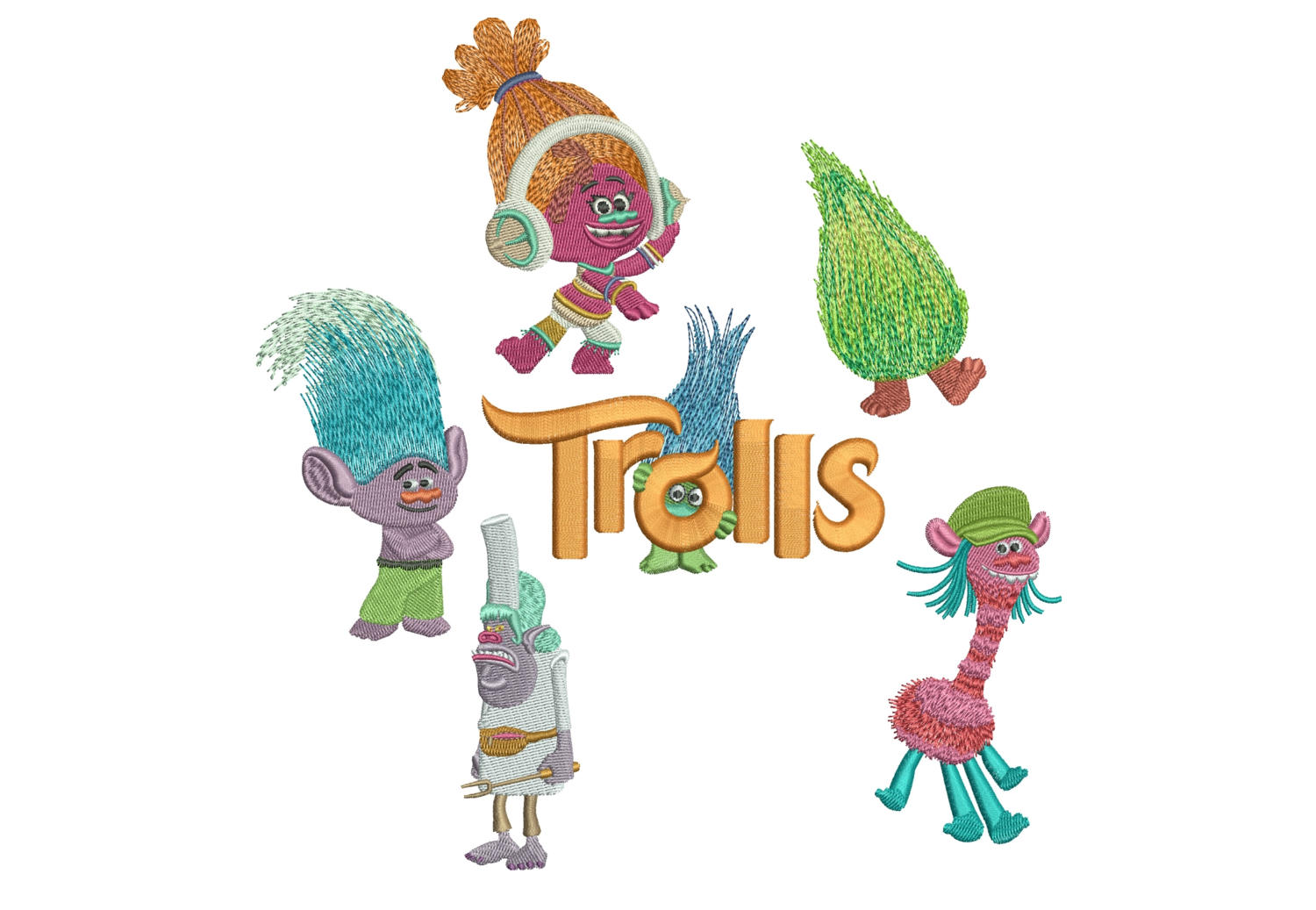 Dreamworks Trolls 5-piece Backpack & Record Lunch Bag Set