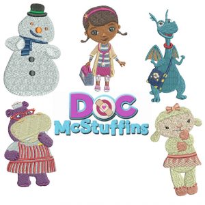 75% off on Doc McStuffin Embroidery Designs - 4 x 4in hoop machine embroidery designs - resizable files with a freely downloadable software.