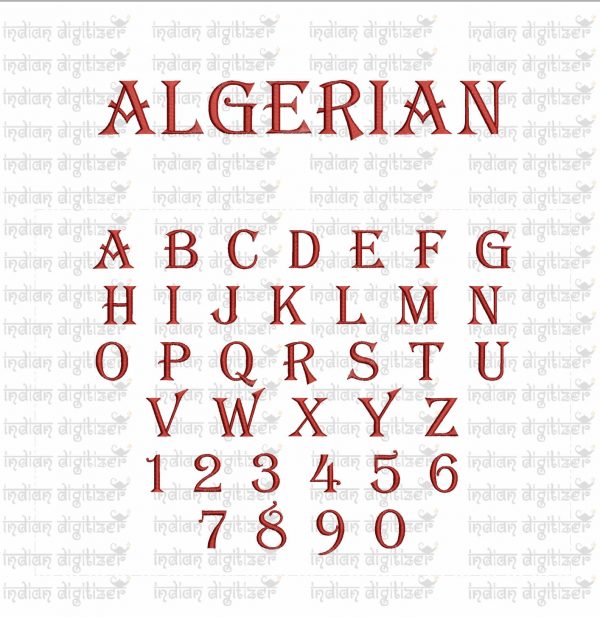 50% off, 1" tall Algerian Embroidery Font that you can map to your keyboard with freely downloadable software - video instructions provided.