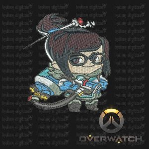 Overwatch Embroidery Designs - Mei individual character for 4x4in hoop - resizable with freely downloadable software.