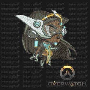 Overwatch Embroidery Designs - Symmetra individual character for 4x4in hoop - resizable with freely downloadable software.