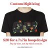 Overwatch Embroidery Designs - Tracer individual character for 4x4in hoop - resizable with freely downloadable software.