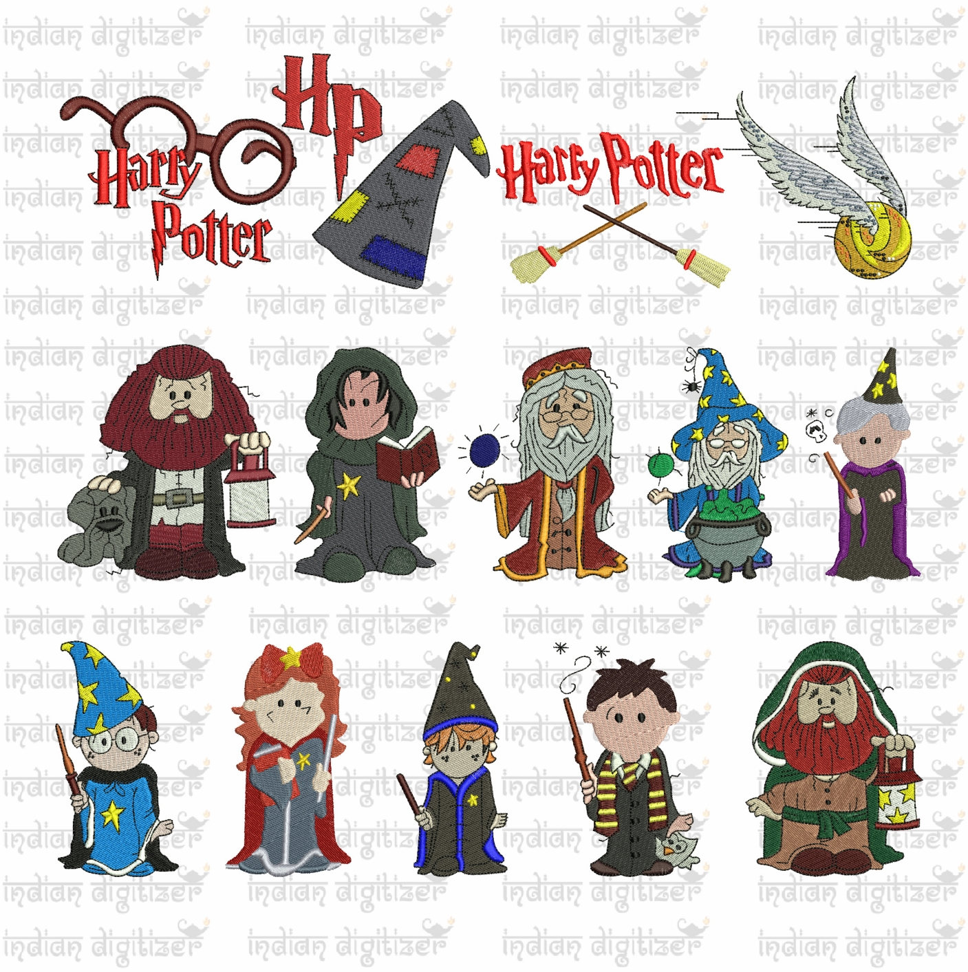 Harry Potter Embroidery Design Chibis For 4in Hoops A Total Of 14 Designs Bu Free