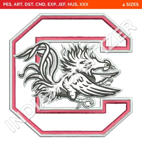 South Carolina Gamecocks - Ncaa Sports Embroidery Design In 4 Sizes & 8 ...